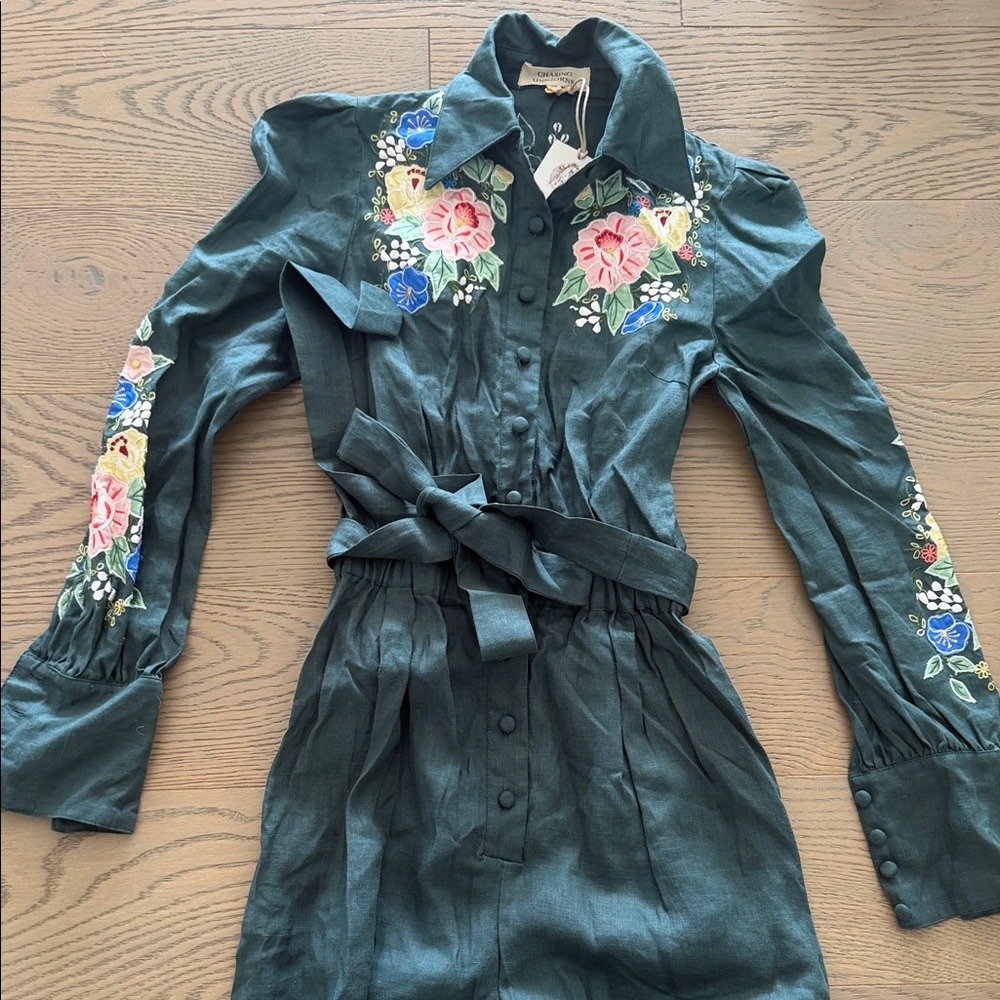 Rare CU Blue/Green She Rides Wild Horses jumpsuit BNWT - Picture 6 of 11